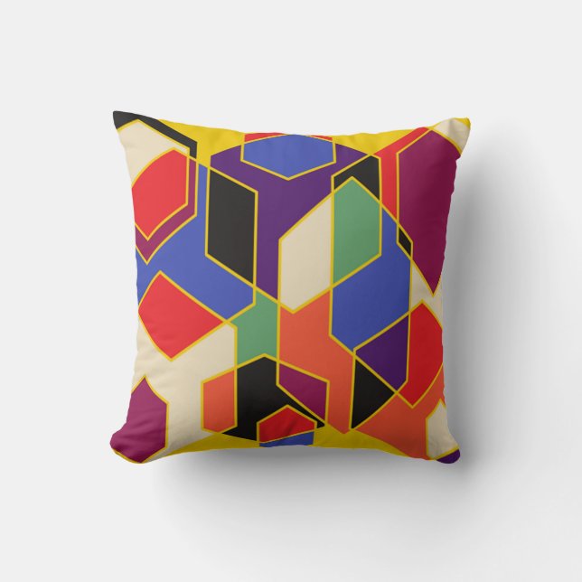 Bauhaus Hexagons Kudde (Framsida)