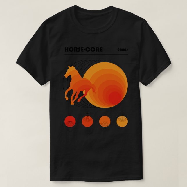 Bauhaus Horse Core Orange T Shirt (Design framsida)