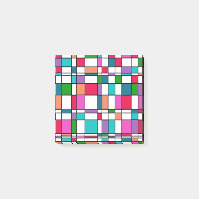 Bauhaus i Flower Power Färg Post-it Block (Framsida)