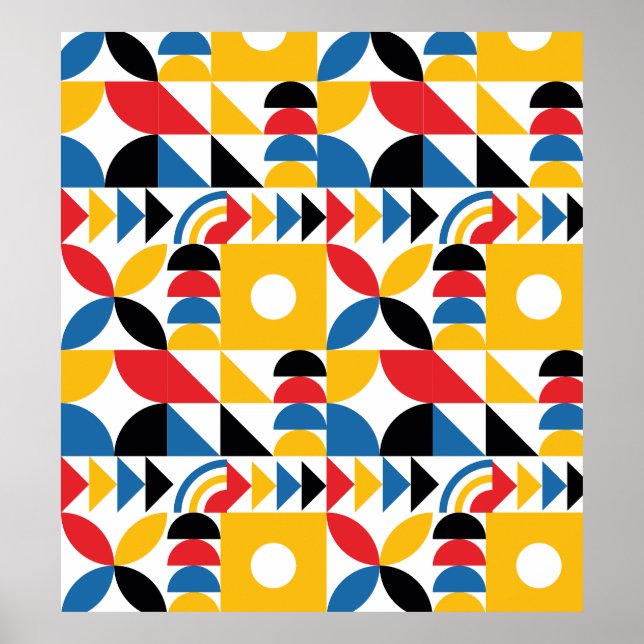 Bauhaus Inspired Contemporary Mid Century Poster (Framsidan)