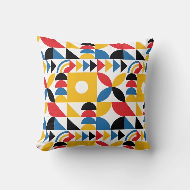 Bauhaus Inspired Contemporary MidCentury Modern Kudde (Framsida)