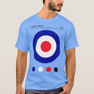 Bauhaus Inspired Fransk Guiana Flagga 1 T Shirt