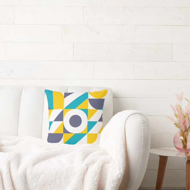 Bauhaus Inspired Geometric Mönster Dekorativ kudde (Soffa)