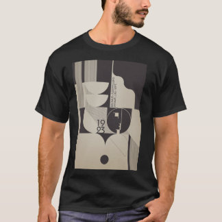 Bauhaus Inspired Geometric Mönster T Shirt