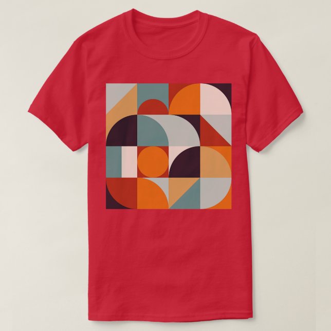 Bauhaus Inspired Mönster 4 T Shirt (Design framsida)