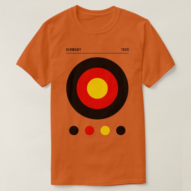 Bauhaus Inspired Tyskland Flagga T Shirt (Design framsida)