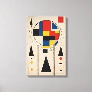 Bauhaus-inspirerad Geometric Minimalist Art Canvastryck
