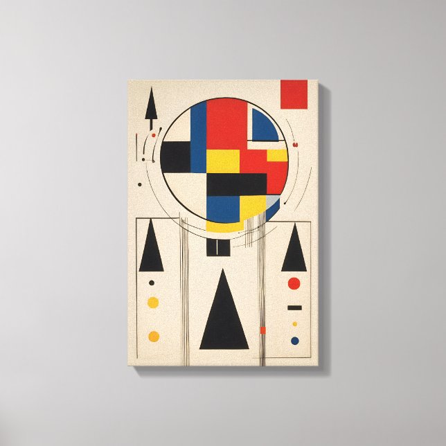 Bauhaus-inspirerad Geometric Minimalist Art Canvastryck (Framsida)