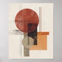 Bauhaus-inspirerad – Modern Abstrakt i Varm Neutra