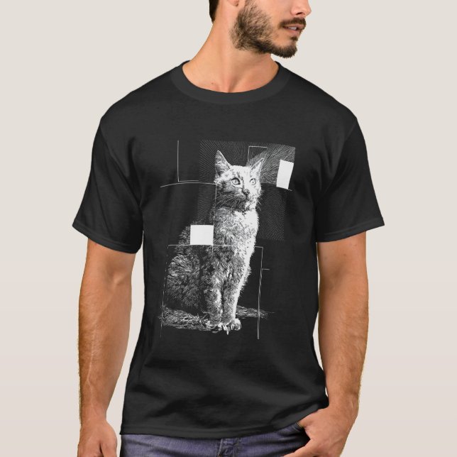 Bauhaus Katt - Letar efter Design - Cool Gentleman T Shirt (Framsida)