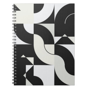 Bauhaus-kompositionsgrafik gjord med abstrakt ele anteckningsbok