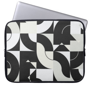 Bauhaus-kompositionsgrafik gjord med abstrakt ele laptop fodral