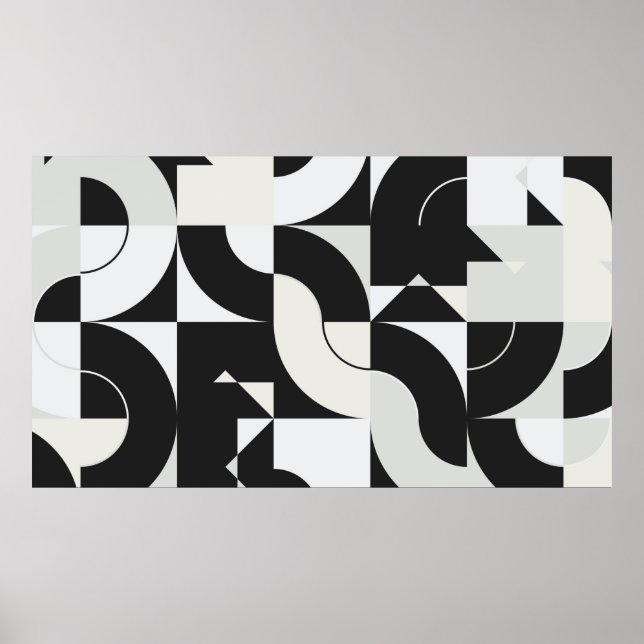 Bauhaus-kompositionsgrafik gjord med abstrakt ele poster (Framsidan)