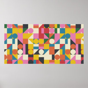 Bauhaus-kompositionsgrafik gjord med Vintage abst Poster