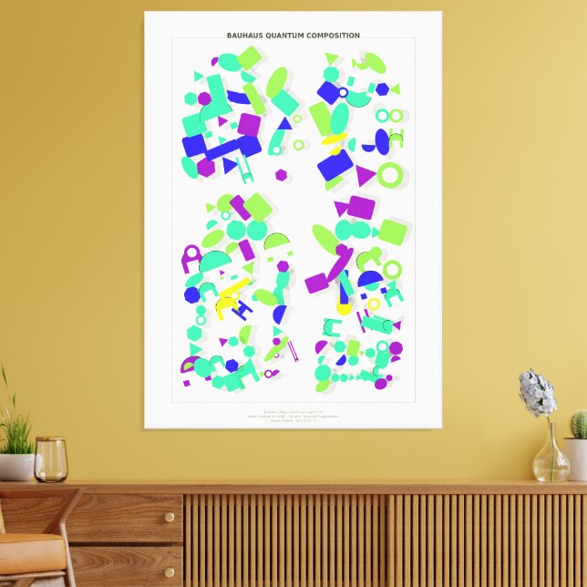 Bauhaus kvantkomposition  canvastryck (Insitu (Vardagsrum))