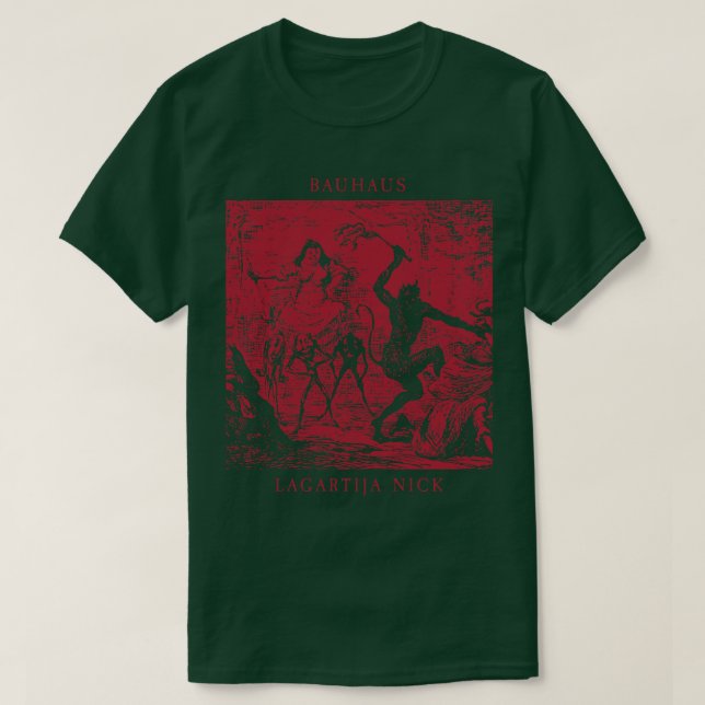 Bauhaus Lagartija Nick Goth Gothic Bela Lugosis De T Shirt (Design framsida)