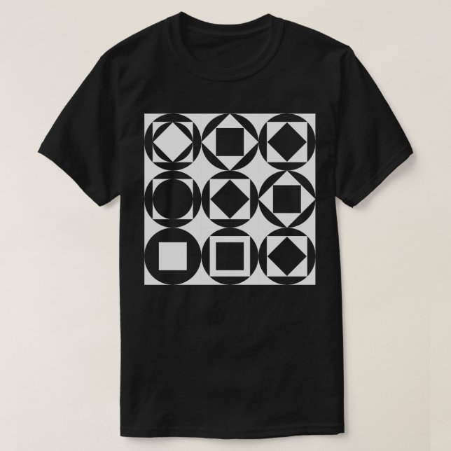 Bauhaus Linjer Squares T Shirt (Design framsida)