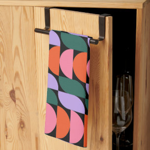 Bauhaus Mid Century Modern Geometric MCM Retro Kökshandduk