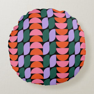 Bauhaus Mid Century Modern Geometric MCM Retro Rund Kudde
