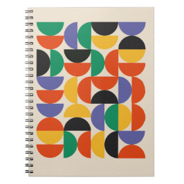 Bauhaus Mid-Century Mosaikmönster Anteckningsbok