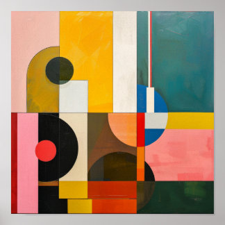 bauhaus modern abstrakt färglös konst poster