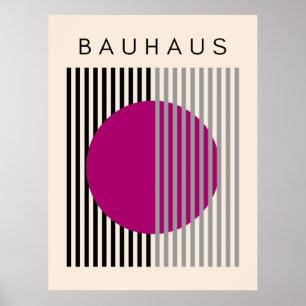 Bauhaus Modern Art Lila Circle Rand Poster