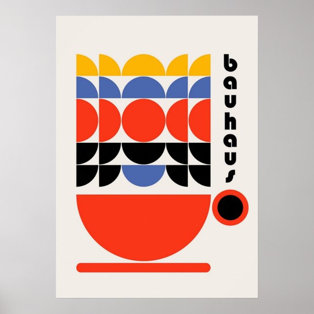 bauhaus, modern, minimal, geometrisk, abstrakt, poster (Framsidan)