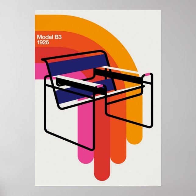 bauhaus, modern, minimal, geometrisk, abstrakt, poster (Framsidan)