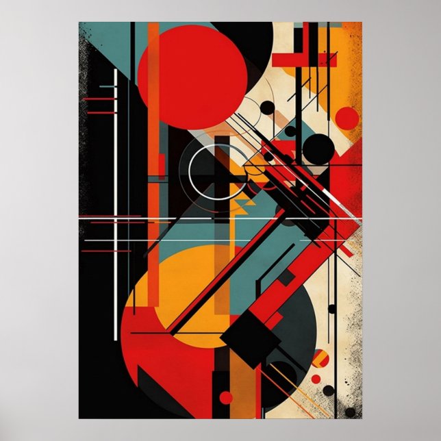 bauhaus, modern, minimal, geometrisk, abstrakt, poster (Framsidan)