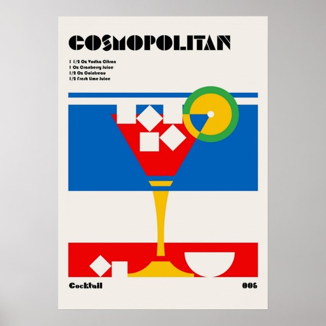 bauhaus, modern, minimal, geometrisk, abstrakt, poster (Framsidan)