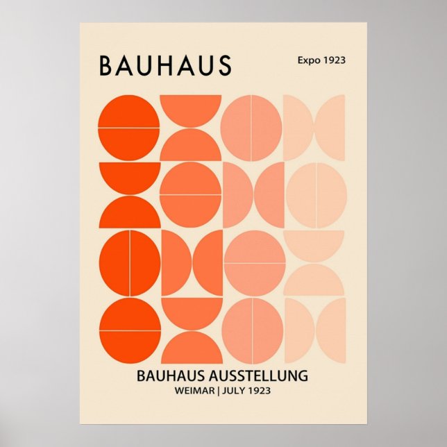 bauhaus, modern, minimal, geometrisk, abstrakt, poster (Framsidan)