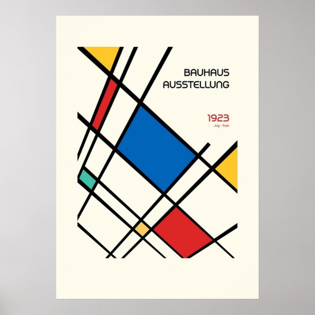 bauhaus, modern, minimal, geometrisk, abstrakt, poster (Framsidan)