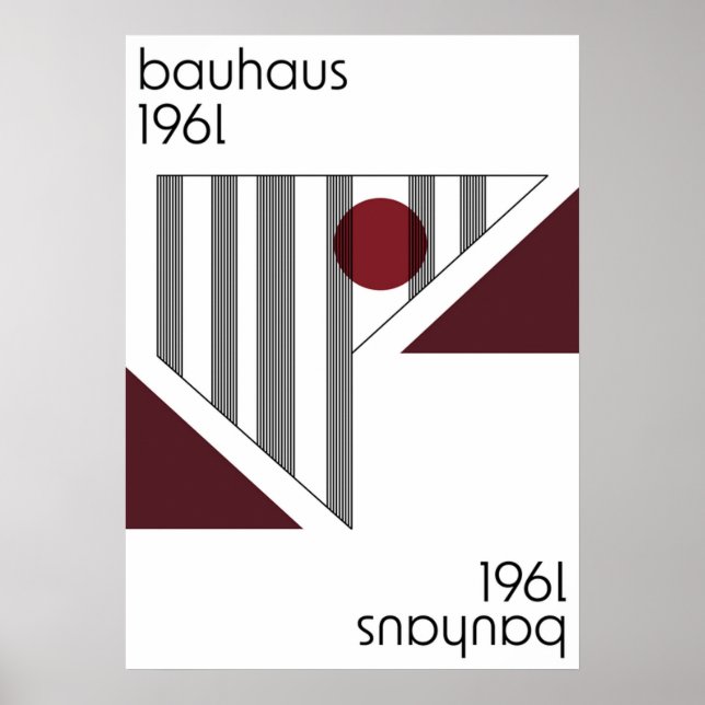 bauhaus, modern, minimal, geometrisk, abstrakt, poster (Framsidan)