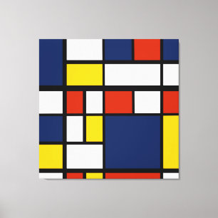 bauhaus mönster abstrakt geometrisk konstmålning m canvastryck