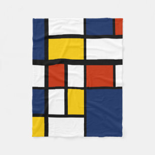 bauhaus mönster abstrakt geometrisk konstmålning m fleecefilt