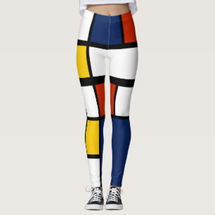 bauhaus mönster abstrakt geometrisk konstmålning m leggings