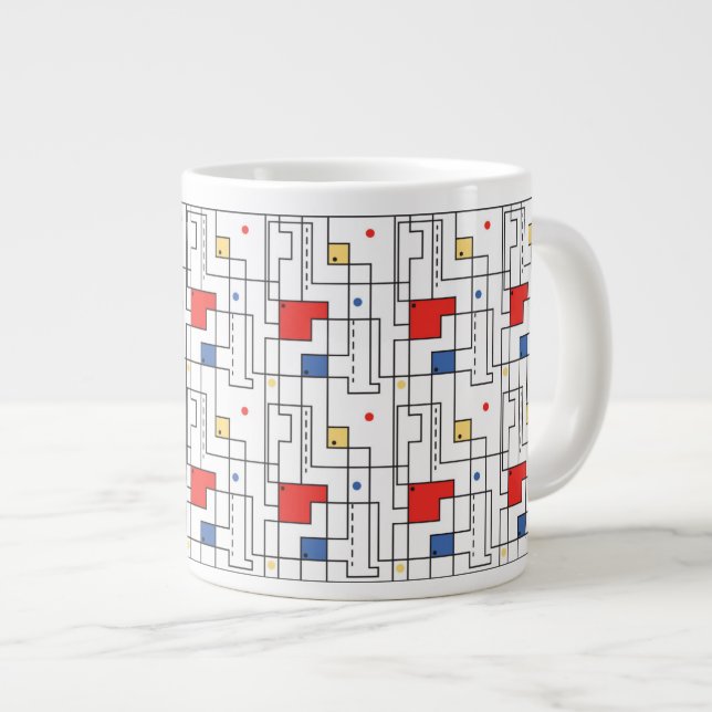Bauhaus Mönster Jumbo Mugg (Framsida höger)