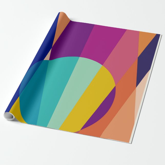 Bauhaus mönster presentpapper (Utrullad)