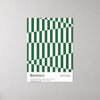 Bauhaus Mörkgrön randig rutig konsttryck 1923 Canvastryck