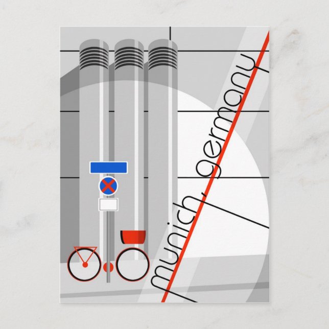 Bauhaus München Tyskland vykort för resor (Framsida)