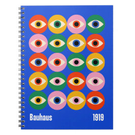 Bauhaus Mystiska Ögon Rutmönster Anteckningsbok