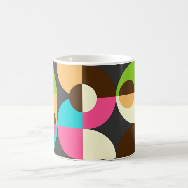 Bauhaus neon tile mönster kaffemugg (Center)