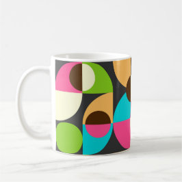 Bauhaus neon tile mönster kaffemugg