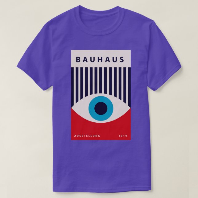 Bauhaus Öga Art T Shirt (Design framsida)