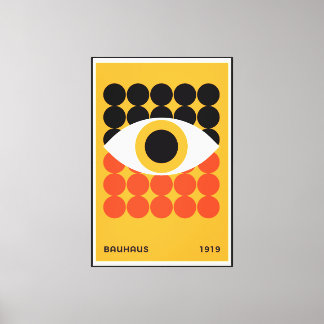 Bauhaus Öga Geometriskt konsttryck Orange 1919 Canvastryck