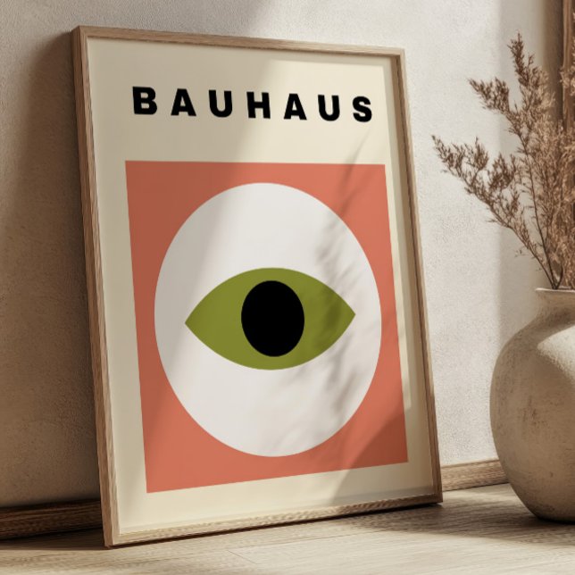 Bauhaus ögonillustration Mid Century Modern Retro Poster (Skapare uppladdad)