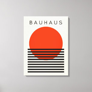 Bauhaus Orange Red Sol Canvastryck