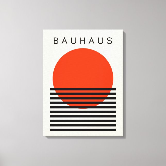 Bauhaus Orange Red Sol Canvastryck (Framsida)
