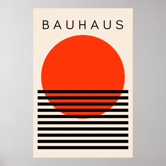 Bauhaus Orange Red Sol Poster (Framsidan)