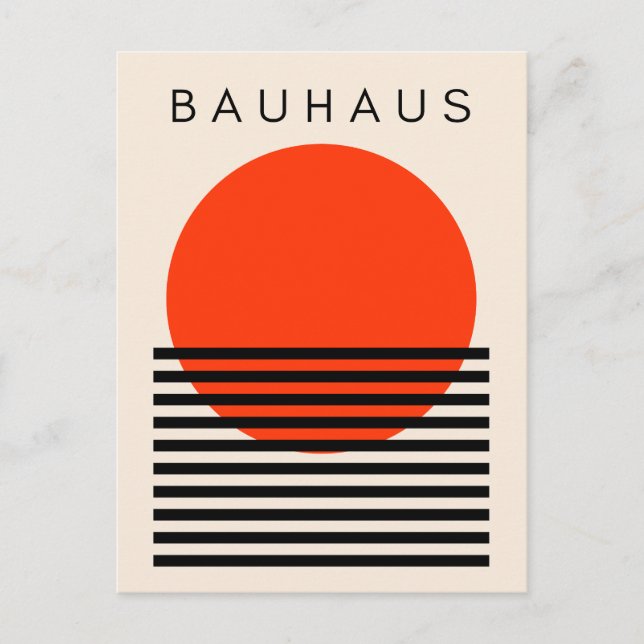 Bauhaus Orange Red Sol Vykort (Framsida)